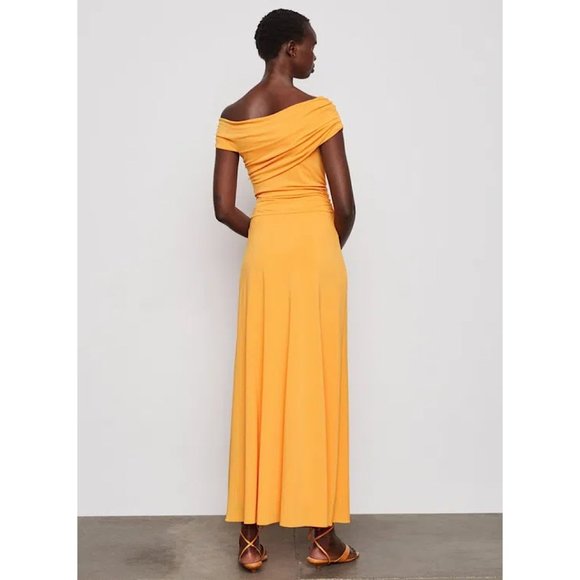 NWT Bailey 44 Dani Gown Off the Shoulder Maxi Dress Sangria Orange Small - Picture 3 of 11